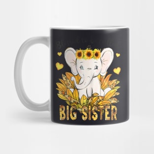 Blessed To Be Called Big Sister Elephant Sunflower Mug